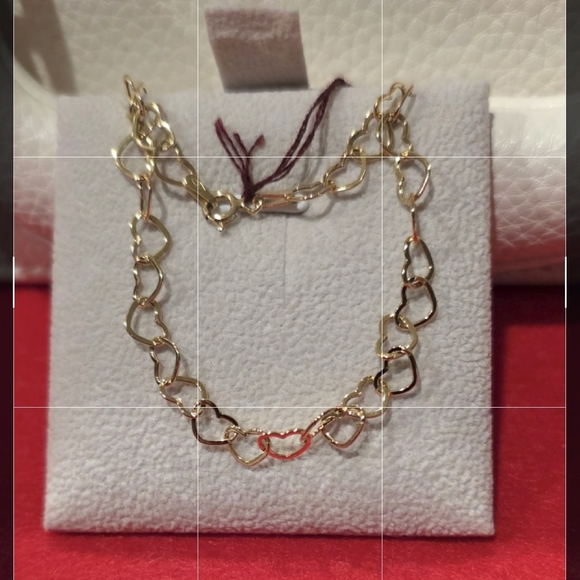 18K Real Gold All Heart Bracelet - Picture 2 of 3